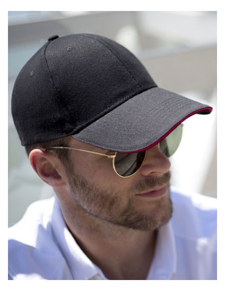 RES-RC091X-Memphis Brushed Cotton Low Profile Sandwich Peak Cap 2